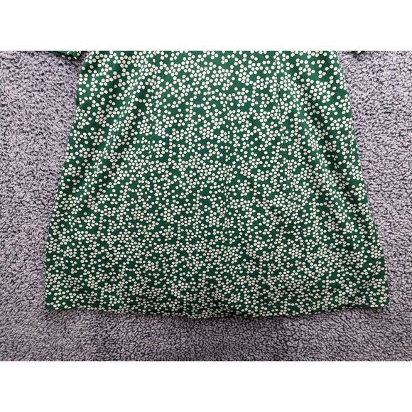 Boden Julianna Ponte Fit and Flare Midi Dress Size 16 Long Polka Dot Modal Green - Picture 6 of 15